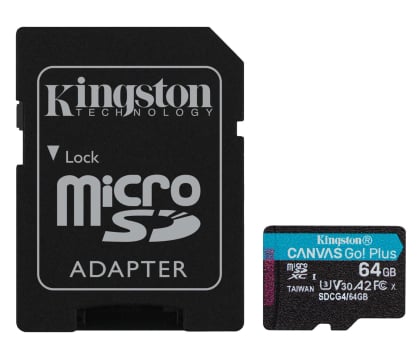 Karta pamięci microSD Kingston 64GB microSDXC Canvas Go! Plus Gen4 200MB/s A2 U3 V30